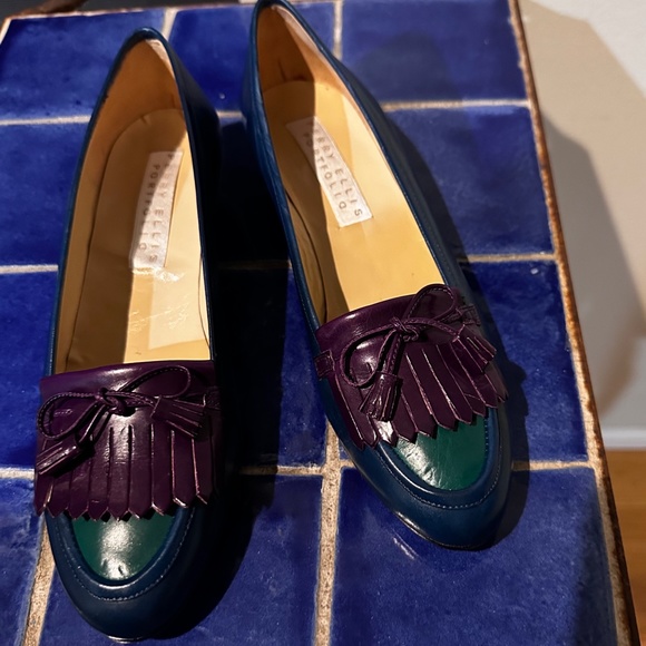 Perry Ellis Portfolio Tassel Loafers in Blue, Purple & Green New in Box - 7.5 B - Picture 10 of 14